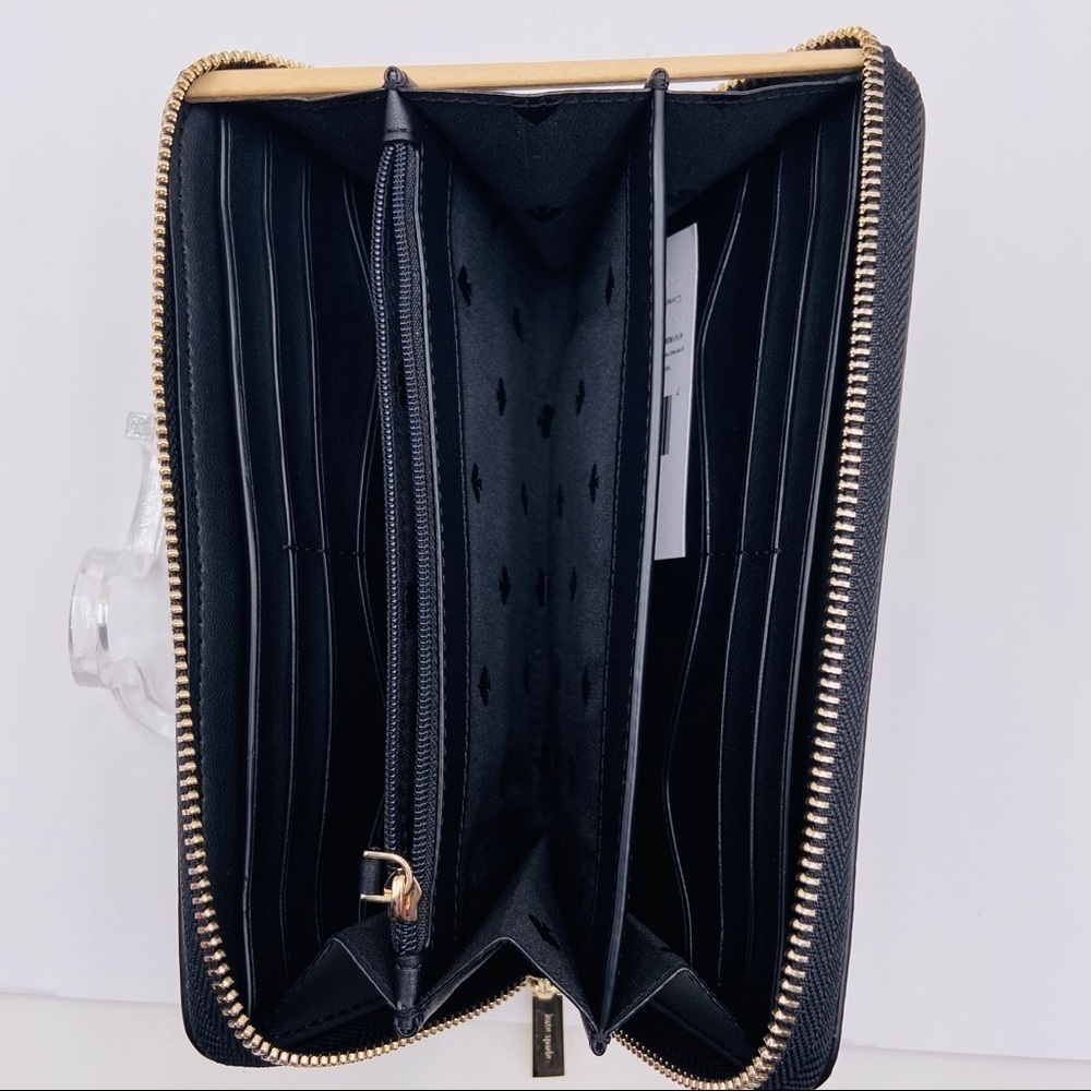 Kate Spade Leila Leather Large Continental Wallet Black - Picture 4 of 5